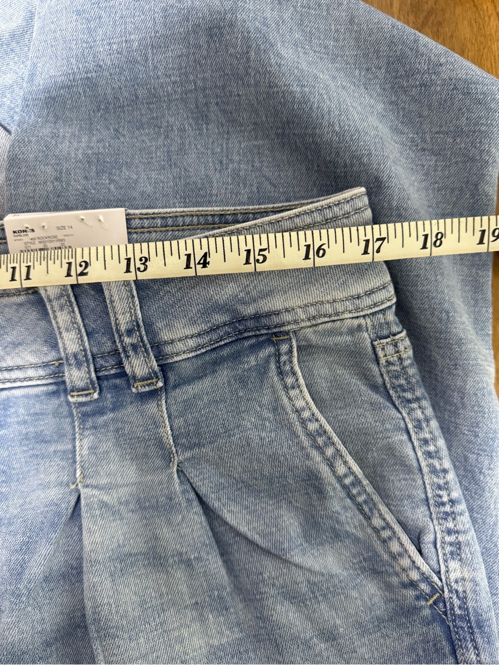 Sonoma Light Blue Pleated High Rise Jeans - Picture 6 of 7